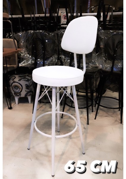 Dolce Bar Sandalyesi 65 cm Beyaz.90 Ile 100 cm Arası Ada ve Masalara Uygundur