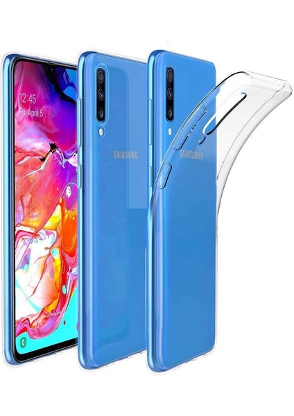 Samsung Samsung Galaxy A70 Şeffaf Süper Silikon Kamera Korumalı fiyatları