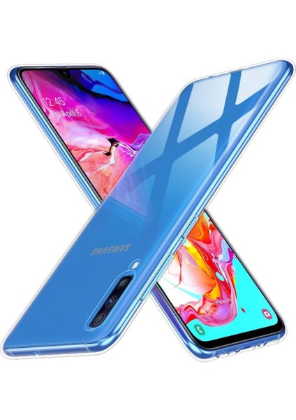 Samsung Samsung Galaxy A70 Şeffaf Süper Silikon Kamera Korumalı modelleri