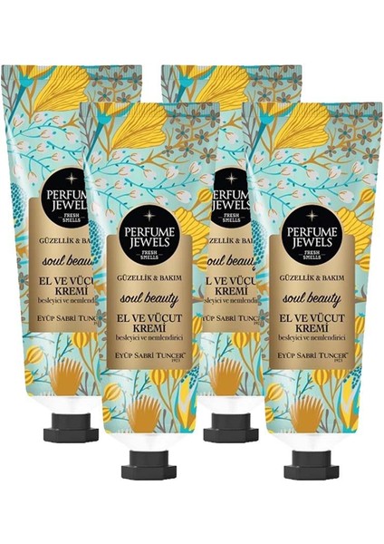 Perfume Jewels Soul Beauty El ve Vücut Kremi 50 ml x 4