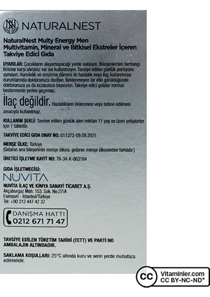 Multy Energy Men 30 Tablet