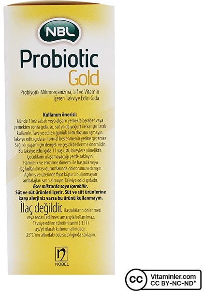 Nbl Probiotic Gold 20 Saşe