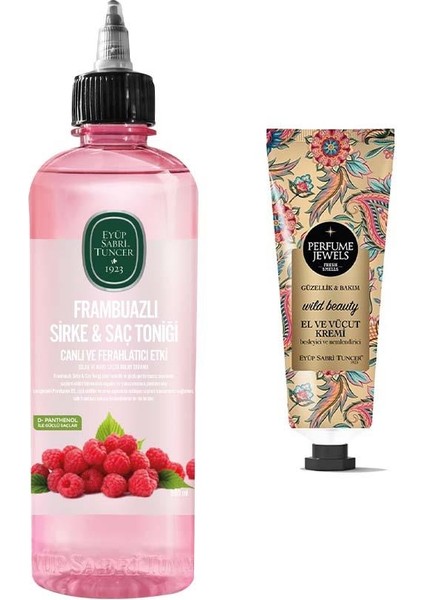 Frambuazlı Sirke & Saç Toniği 500 ml ve Perfume Jewels Wild Beauty El Kremi 50 ml