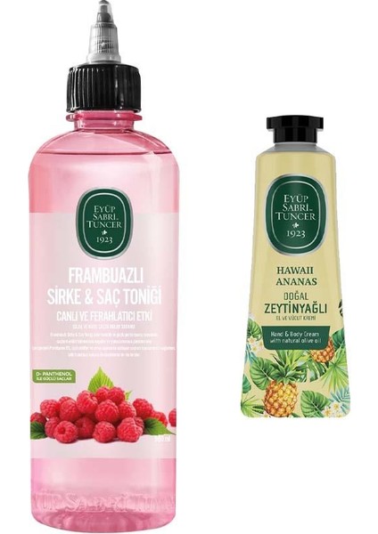 Frambuazlı Sirke & Saç Toniği 500 ml ve Havaii Ananas 50 ml