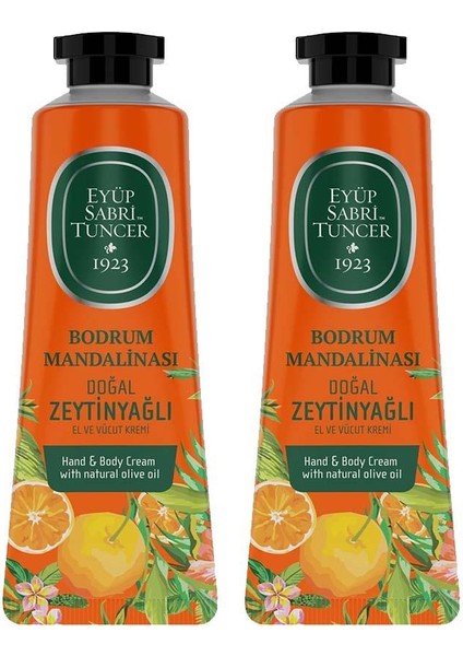 El ve Vücut Kremi Bodrum Mandalinası 50 ml x 2