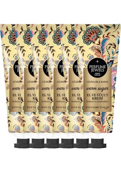 Pj El ve Vücut Kremi Warm Sugar 50 ml Tüp x 6