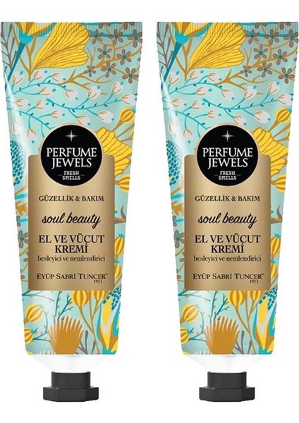 Perfume Jewels Soul Beauty El ve Vücut Kremi 50 ml x 2