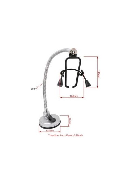 Q81C Masaüstü Saç Kurutma Makinesi Tutucu Paslanmaz 360 Derece Rotasyon Eller Serbest Standı | Banyo Rafları(Yurt Dışından) fiyatları