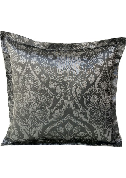 TAFTA KUMAŞ OTTAMAN DAMASK DESEN GRİ 42X42 cm KIRLENT YASTIK KILIFI