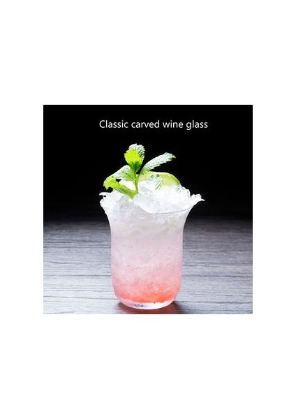 Çok Amaçlı 330 ml Antik Stil Klasik Viski Cam Kupası Çiçek Çim Desen Şarap Severler Kokteyl El Yapımı Votka Tumbler Bar | Gravür (Yurt Dışından)