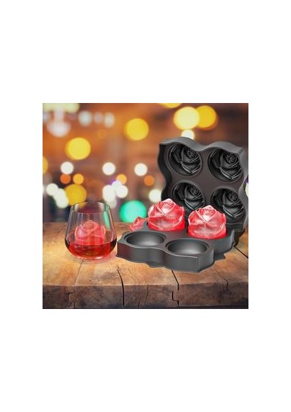 3D Gül Şekli Buz Küpü Tepsi Kullanımlık Silikon Buz Küp Kalıp Makinesi Formu Viski Kokteyl Mutfak Parti Bar Aracı Için Buz Kalıp Için | Dondurma Makineleri (Yurt Dışından) modelleri