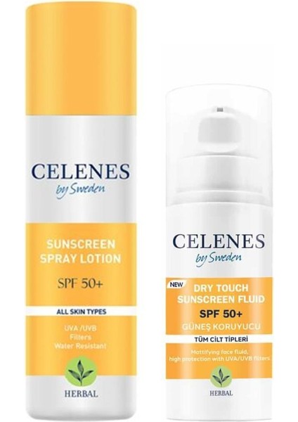 Celenes SPF50+ Yüz ve Vücut Güneş Kremi Seti