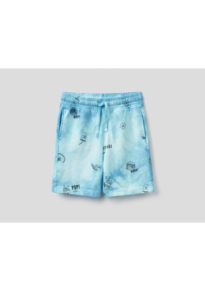 Batik Desenli Bermuda Şort