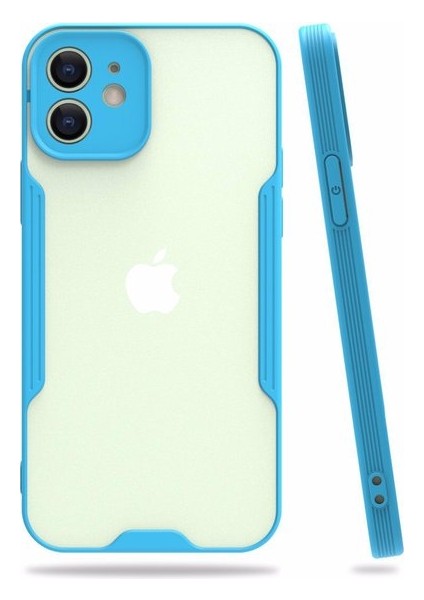 Apple iPhone 12 Mini Tam Korumalı Renkli Kenarlı Parfe Kılıf