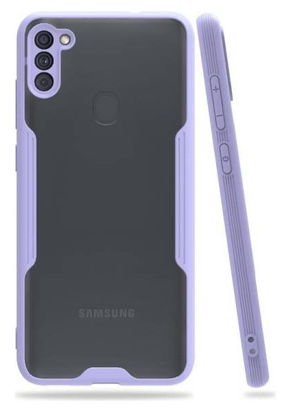 Samsung Galaxy M11 Tam Korumalı Renkli Kenarlı Parfe Kılıf