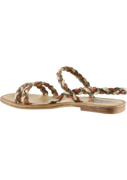 Turuncu Multi Deri Kadın Düz Sandalet fırsatları