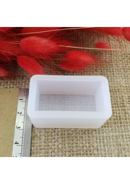Dikdörtgen Reçine Epoksi,Mum,Sabun ve Beton Kalıbı 4 cm - Kod: 18 fiyatları