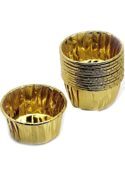 Cupcake Kalıbı Orta Boy 50*39 Sufle-Muffin Altın/gümüş (24 Adet)