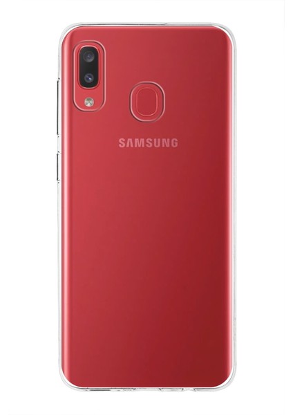 Samsung Galaxy A20 Kapak 1mm Şeffaf Silikon Kılıf