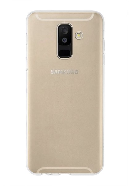 Case World Samsung Galaxy A6 Plus (2018) ile Uyumlu Kapak 1mm Şeffaf Silikon ile Uyumlu Kılıf