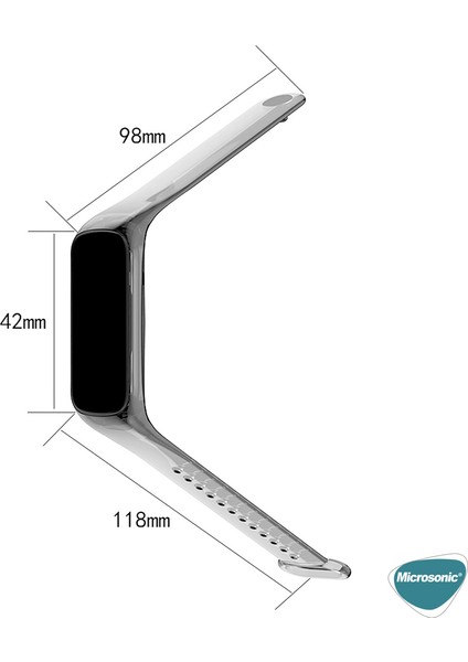 Samsung Galaxy Fit 2 R220 Kordon Transparent Clear Band Turuncu