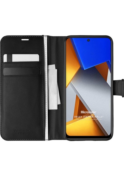 Xiaomi Redmi Note 11T Kılıf Delux Leather Wallet Siyah