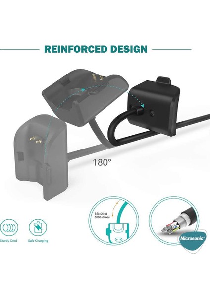 Samsung Galaxy Fit E R375 Manyetik USB Şarj Kablosu Siyah modelleri
