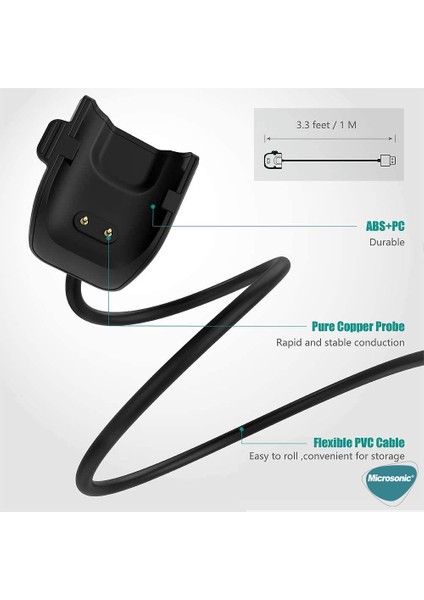 Samsung Galaxy Fit E R375 Manyetik USB Şarj Kablosu Siyah fırsatları
