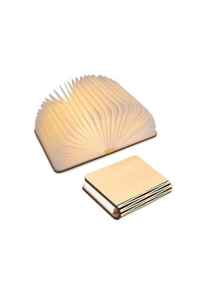 LED Ahşap Kitap Lambası, Katlanır Manyetik Kitap Lambası, LED USB Şarj Edilebilir Kağıt Lamba(Yurt Dışından)