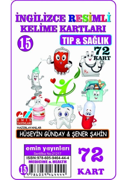 Tıp ve Sağlık - İngilizce Resimli Kelime Kartları 15