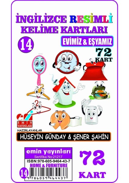 Evimiz ve Eşyamız - İngilizce Resimli Kelime Kartları 14