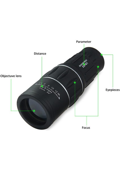 Hd Kapsam 16X52 Çift Odaklı Monoküler Teleskop Avcılık Spotting Yükseltme El Dürbün (Yurt Dışından) fırsatları