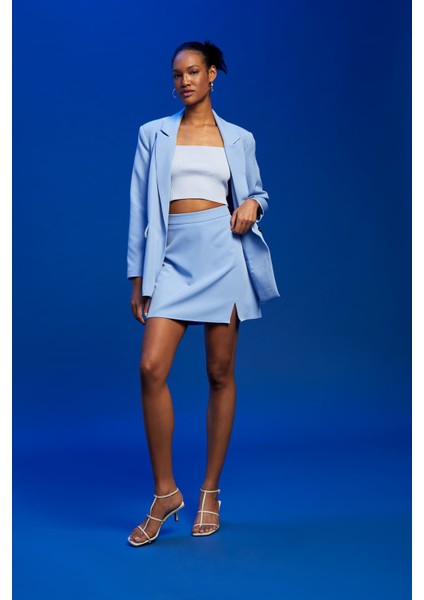 A Kesim Yırtmaçlı Mini Etek X5143AZ22SP