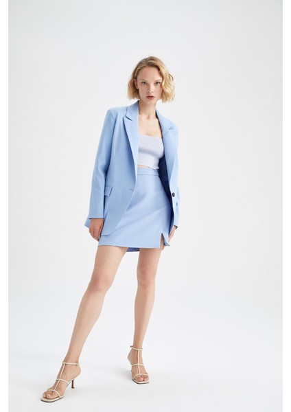 A Kesim Yırtmaçlı Mini Etek X5143AZ22SP fırsatları