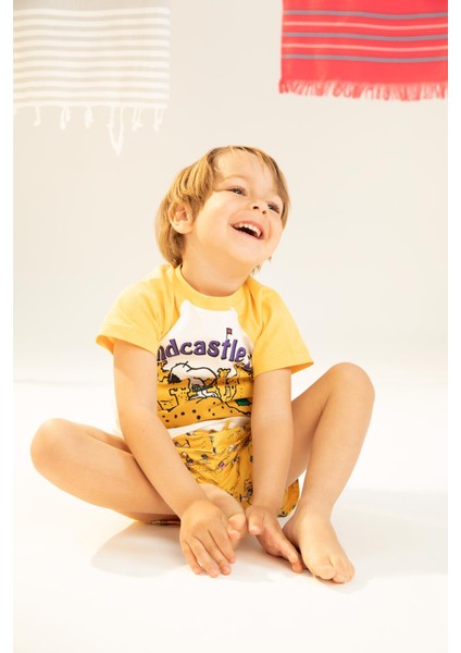 Erkek Bebek Snoopy Kısa Kollu Tişört Deniz Şort 2'li Takım W8542A222SM modelleri