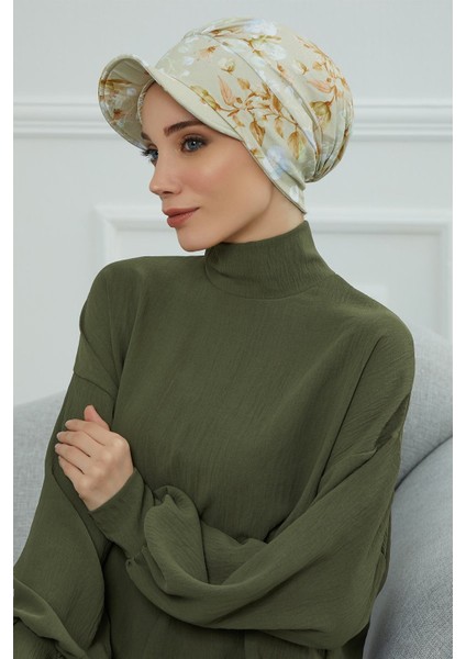 Şapkalı Desenli Penye Bone,desen 27,B-30YD