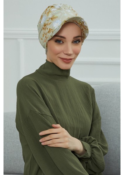 Şapkalı Desenli Penye Bone,desen 27,B-30YD