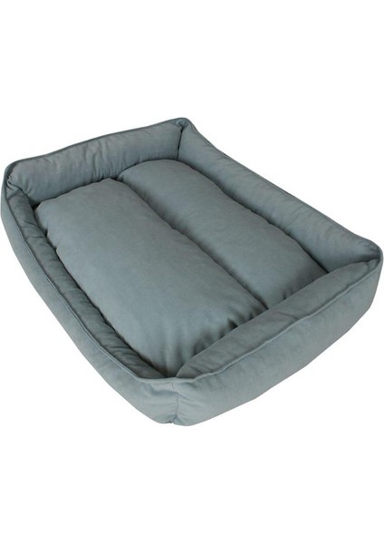 Yıkanabilir Kumaş Konforlu Kedi Köpek Yatağı Yeşil Large 85X65
