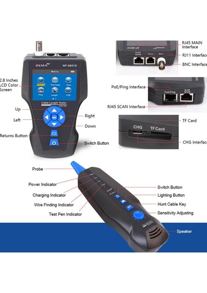 NF-8601S Ağ Kablosu Test Cihazı