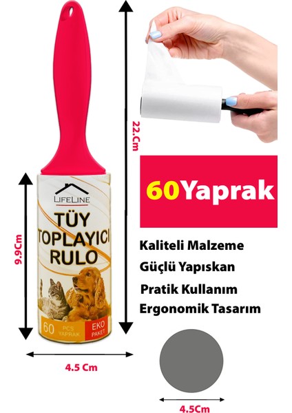 Life Line Eko Tüy Toplayıcı Rulo 60 Yaprak 7,3 mt