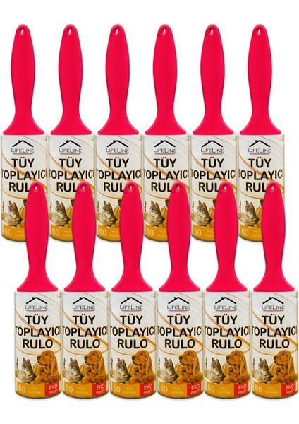 Life Line Eko Tüy Toplayıcı Rulo 60 Yaprak 7,3 mt x 12 Adet