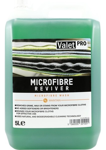 Valet Pro Microfibre Reviver Mikrofiber Bez Yıkama Şampuanı 5lt.