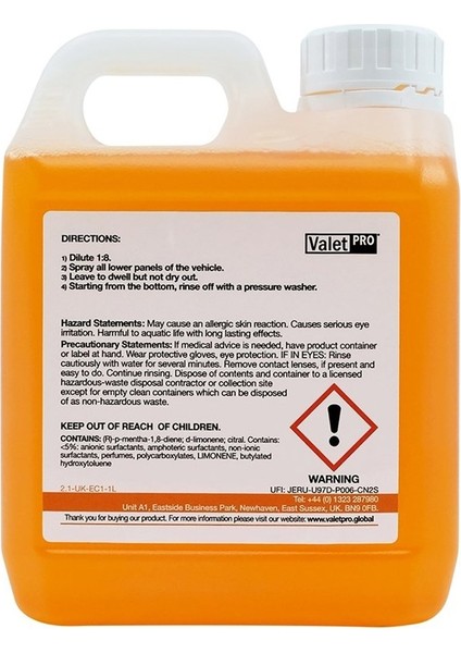 Citrus Pre Wash 1lt Yıkama Köpüğü