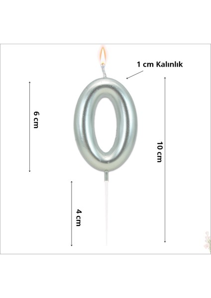 0 Rakam Gümüş Mum fiyatları