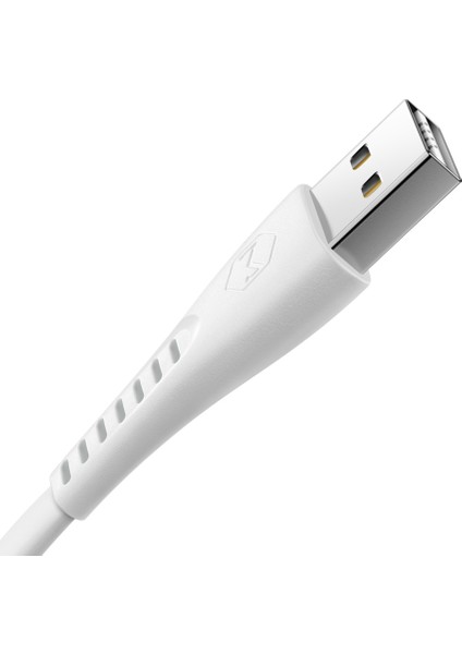 Aydınlatmalı TPE Lightning 2A Şarj Kablosu - Beyaz 1.2 mt CA - 6360