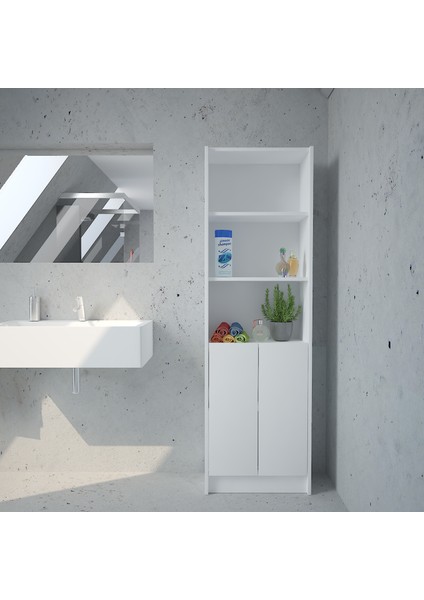 CAD56 2 Kapaklı Çok Amaçlı Mutfak Banyo Dolabı