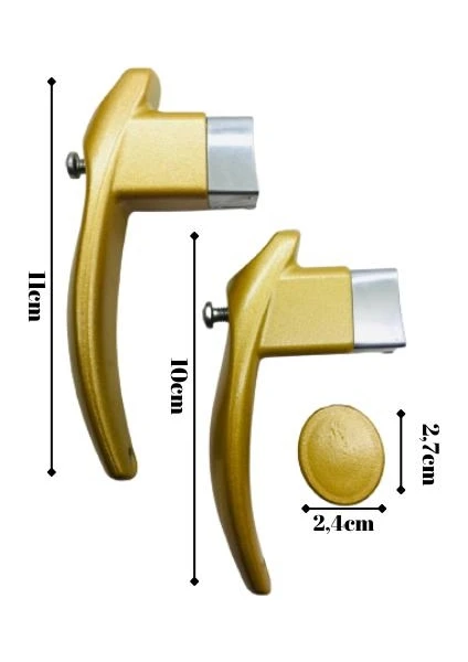 Çaydanlık Sapı Takımı Kulp Tutamak Seti Kare Gold Yanmaz Yapışmaz