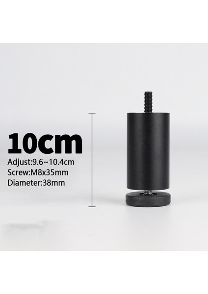 4x Alüminyum Alaşım Dıy Ayarlanabilir Mobilya Bacakları Sehpa Kanepe Yatak Buzdolabı Değiştirme İçin - Siyah 10 cm. (Yurt Dışından) modelleri