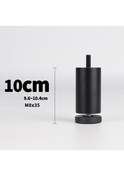 4x Alüminyum Alaşım Dıy Ayarlanabilir Mobilya Bacakları Sehpa Kanepe Yatak Buzdolabı Değiştirme İçin - Siyah 10 cm. (Yurt Dışından) fırsatları