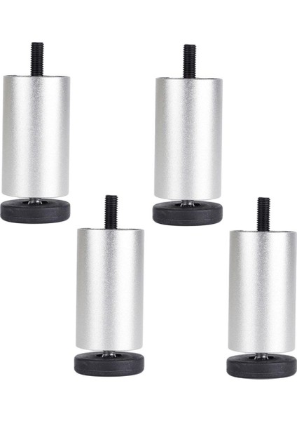 4x Alüminyum Alaşım Dıy Ayarlanabilir Mobilya Bacakları Sehpa Kanepe Yatak Buzdolabı Değiştirme İçin - Gümüş 12 cm. (Yurt Dışından)